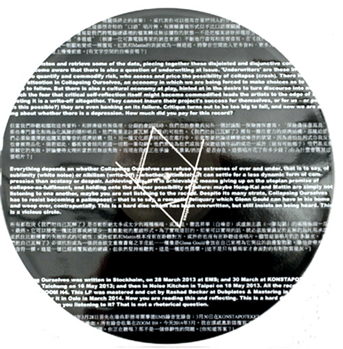 Wang, Hong-Kai and Mattin: Collapsing Ourselves [VINYL] (Mount Analogue)