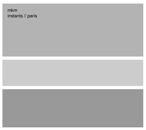 MKM (Jason Kahn / Gunter Muller / Norbert Moslang): Instants // Paris (Mikroton Recordings)