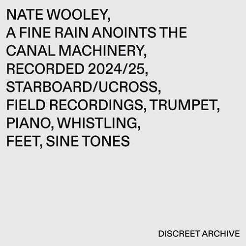 Wooley, Nate: A Fine Rain Anoints The Canal Machinery (Discreet Archive)