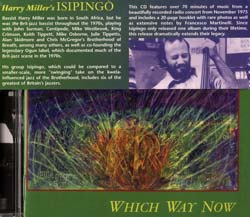 Miller, Harry's ISIPINGO: Which Way Now (Cuneiform)