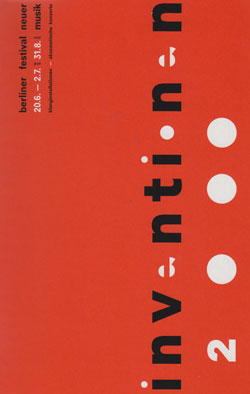 Inventionen 2000 - Berliner Festival Neuer Musik: 2CD (Parallele 12-13) [BOOK + 2 CDs] (Edition Rz)